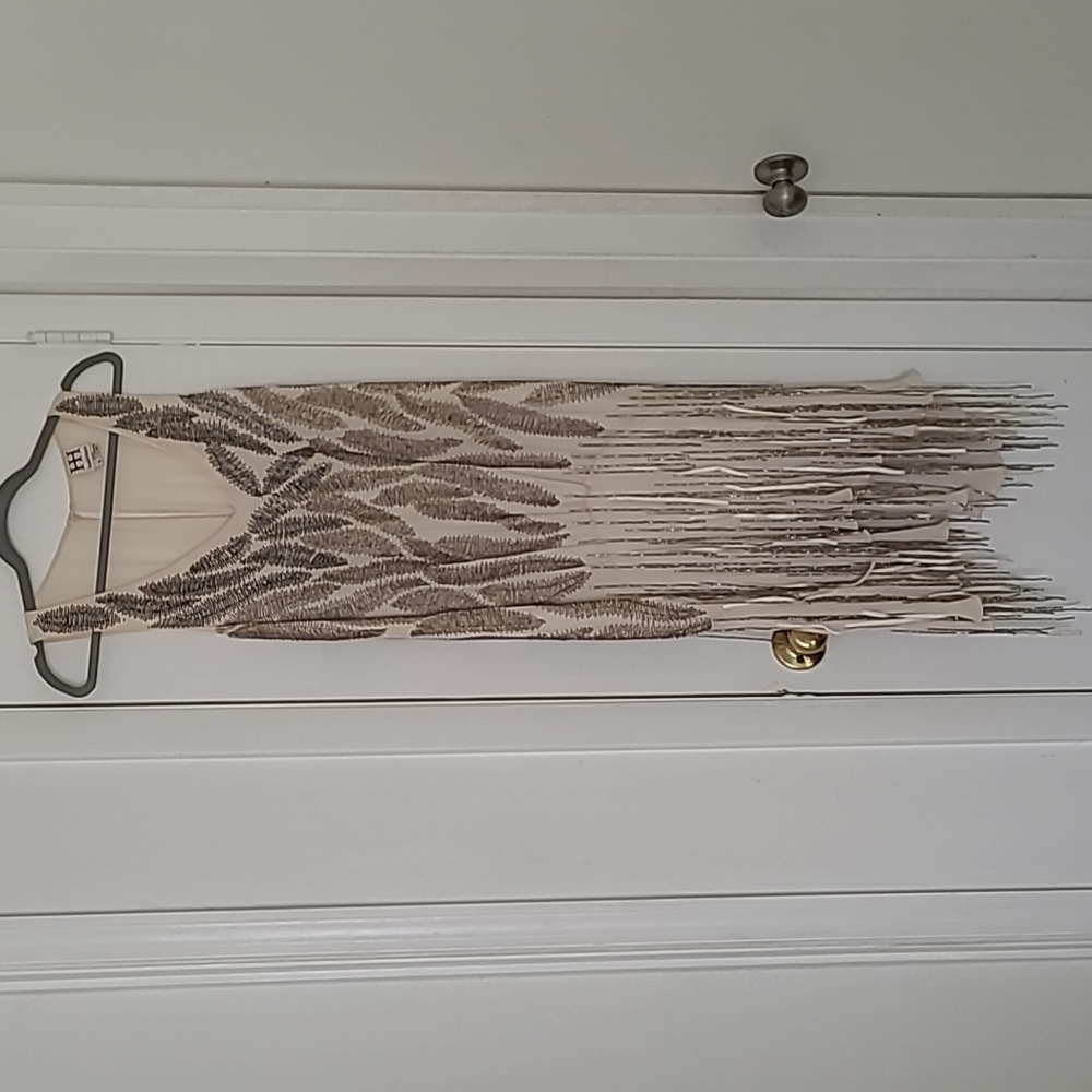 Haute Hippie Flapper Fringe Silk Embellished Dress Size Small